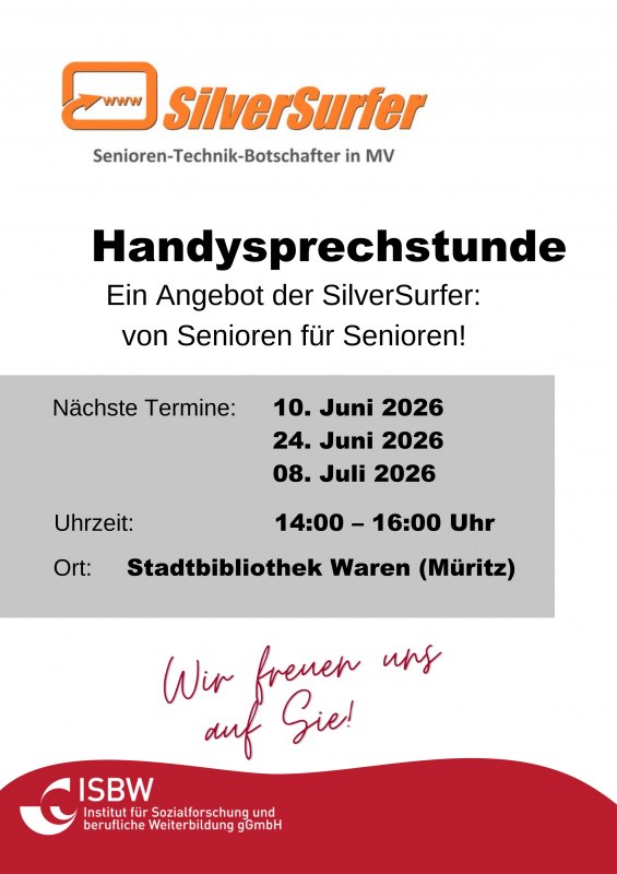 Ohne Anmeldung - Kommen Sie einfach vorbei! // &copy; ISBW