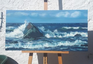 Und hier ein Ölbild mit einem Motiv der Insel. // © Anja Gehrke Und hier ein Ölbild mit einem Motiv der Insel. // © Anja Gehrke