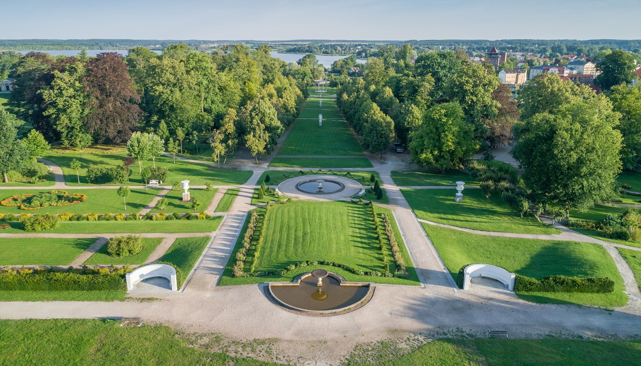 Schlossgarten Neustrelitz aus der Vogelperspektive, © SSGK MV / Funkhaus Creative