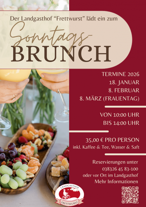 Brunch im Golfpark Strelasund Flyer mit technischen Daten - zwei Haende mit Organensaftglaesern, Obst Kaese und Wurstspezialitaeten, © Golfpark Strelasund Brunch im Golfpark Strelasund Flyer mit technischen Daten - zwei Haende mit Organensaftglaesern, Obst Kaese und Wurstspezialitaeten, © Golfpark Strelasund