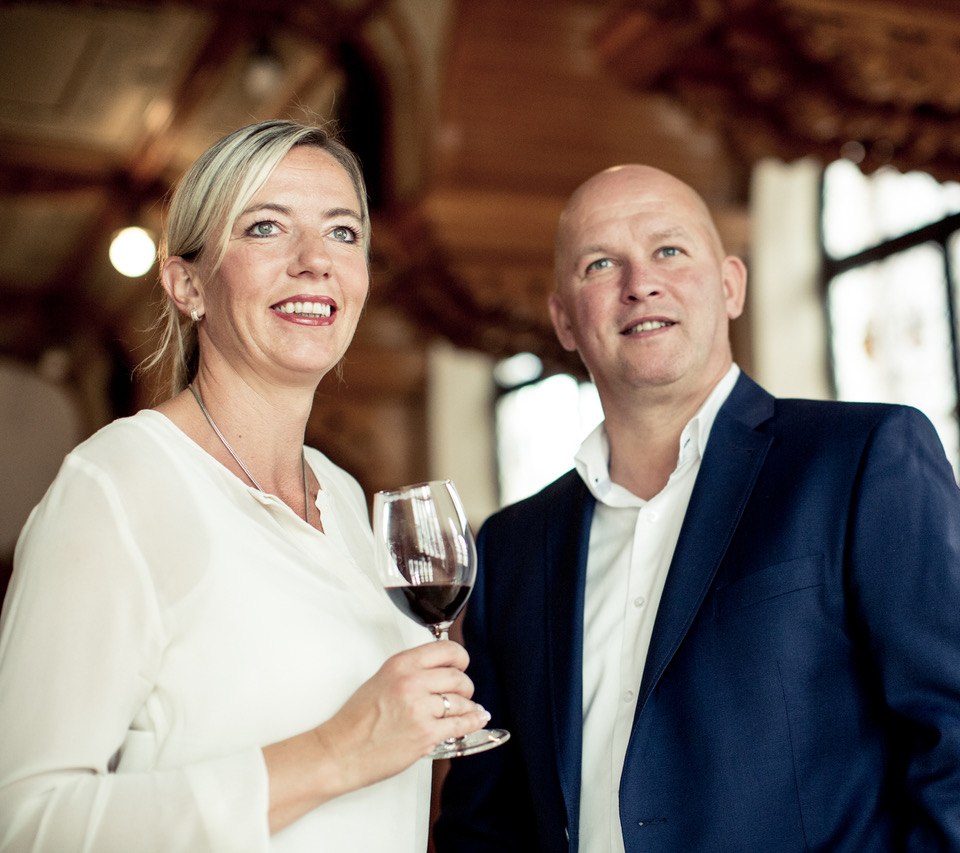 Die Eigent&uuml;mer vom Weinhaus Uhle in Schwerin Frau und Herr Frymark
