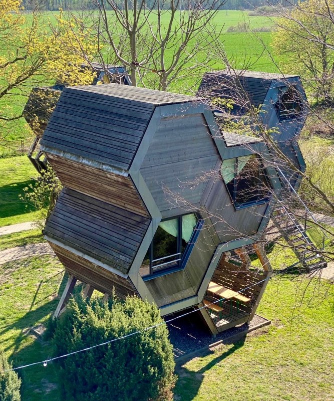 Wabenhaus mit 6 Schlafplätzen // © Bischoff Wabenhaus mit 6 Schlafplätzen // © Bischoff