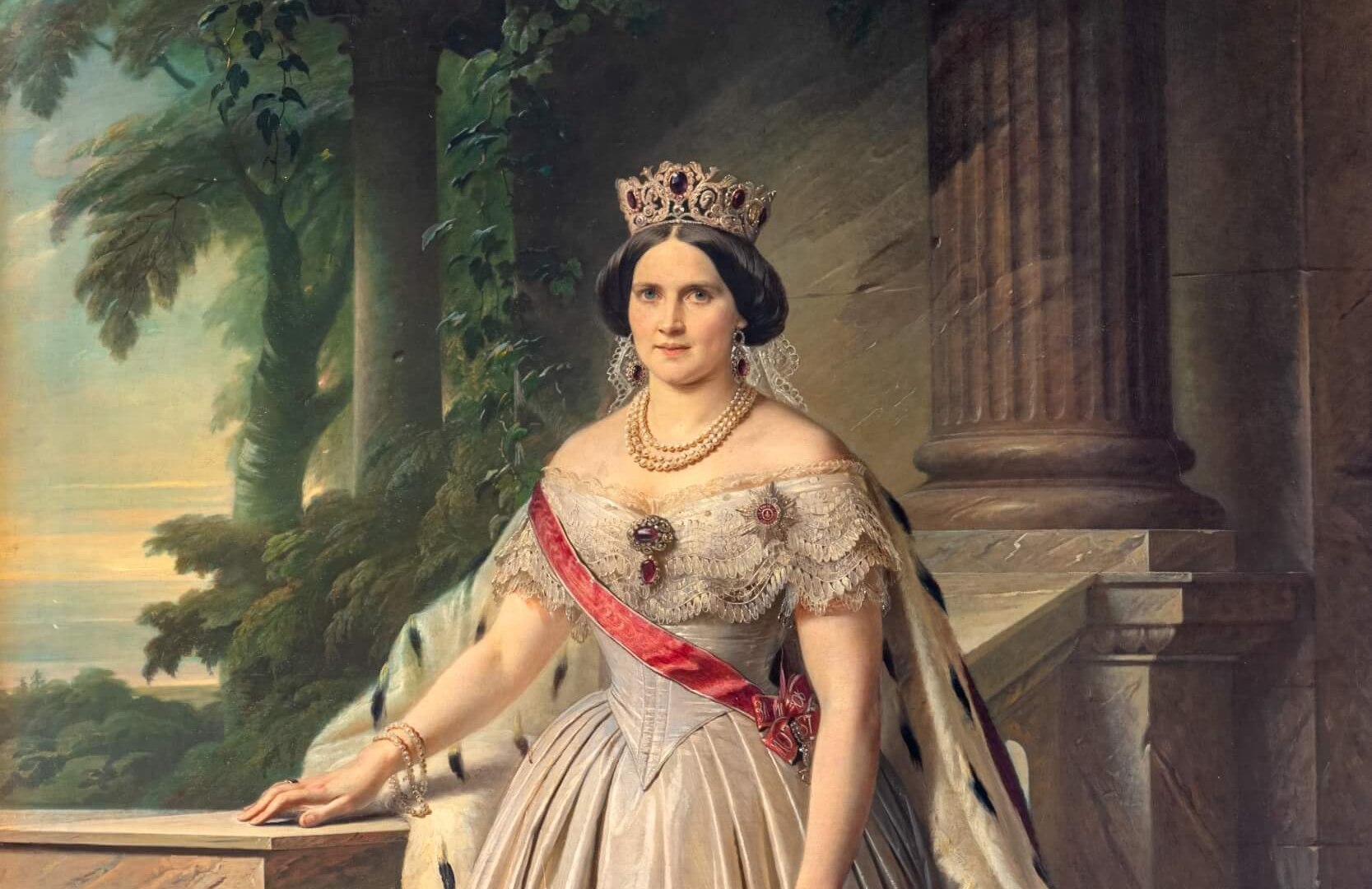 Großherzogin Auguste war die erste von insgesamt drei Ehefrauen des Großherzogs Friedrich Franz II. – sie starb jung, © TMV/Tiemann Portrait von Großherzogin Auguste - Sie war die erste von insgesamt drei Ehefrauen des Großherzogs Friedrich Franz II. – sie starb jung