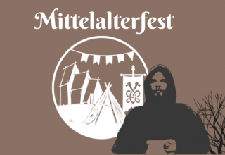 Logo Mittelalterfest Kirch Mummendorf mit schemenhaft dargestellten Mönch, einen Krug tragend. // © Christian Böhler Logo Mittelalterfest Kirch Mummendorf mit schemenhaft dargestellten Mönch, einen Krug tragend. // © Christian Böhler