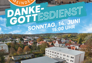 Freikirchliche Gemeinde Danke-Gottesdienst Plakat // &copy; Freikirchliche Gemeinde
