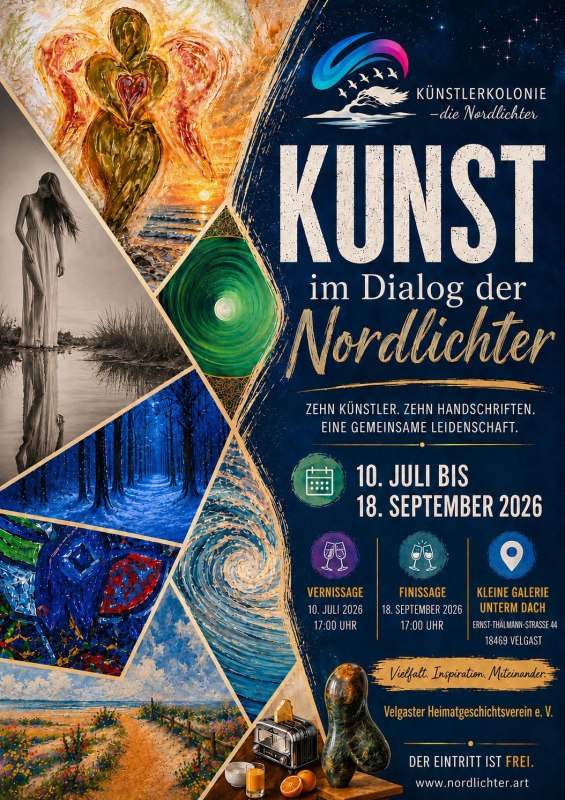 Poster van de tentoonstelling // © Künstlerkolonie - die Nordlichter Poster van de tentoonstelling // © Künstlerkolonie - die Nordlichter