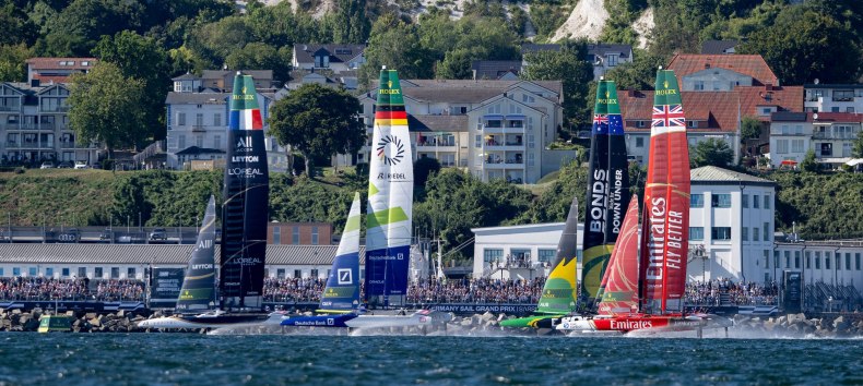 2025 Sail GP F50 Katamarane in Action vor der Küste Sassnitz // © Sail GP 2025 Sail GP F50 Katamarane in Action vor der Küste Sassnitz // © Sail GP