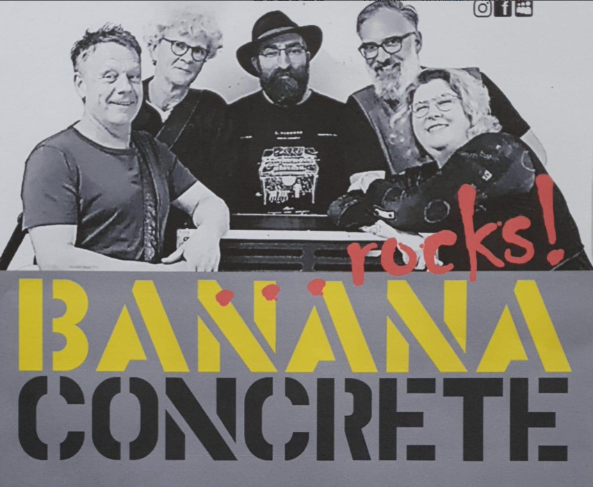 Logo und Bild der Band Banana Concrete. // © Banana Concrete Logo und Bild der Band Banana Concrete. // © Banana Concrete