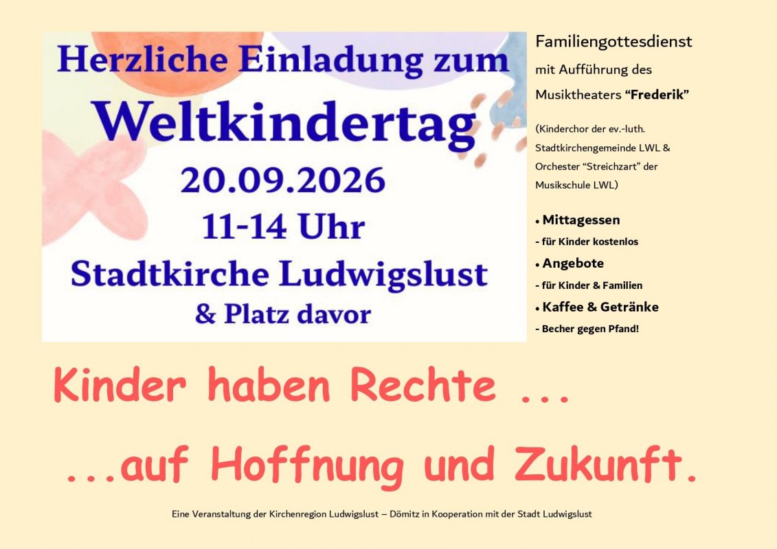 © Stadtkirchengemeinde Ludwigslust © Stadtkirchengemeinde Ludwigslust