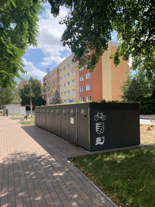 Fahrradladestation & Fahrradboxem, © TDG Rechlin mbH Fahrradladestation & Fahrradboxem, © TDG Rechlin mbH
