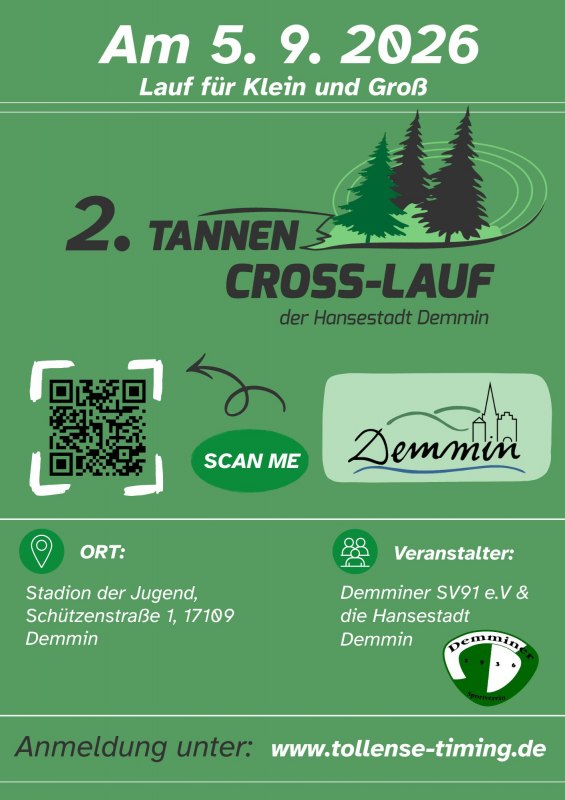 Flyer Cross-Lauf Hansestadt Demmin // &copy; Emy Hermann