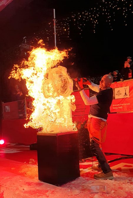 Karls Feuershow Eisskulpturen, &copy; Karls Erlebnisdorf