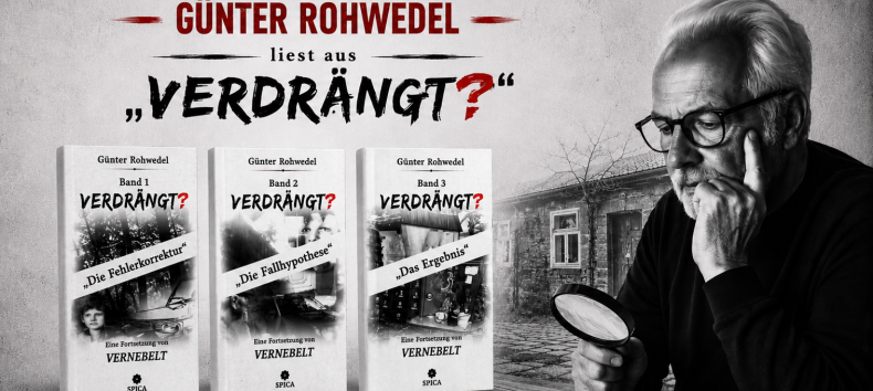 Werbemotiv zur Lesung von Günter Rohwedel (Buchreihe Verdrängt?) - eine True-Crime-Lesung mit regionalem Bezug // © Günter Rohwedel Werbemotiv zur Lesung von Günter Rohwedel (Buchreihe Verdrängt?) - eine True-Crime-Lesung mit regionalem Bezug // © Günter Rohwedel