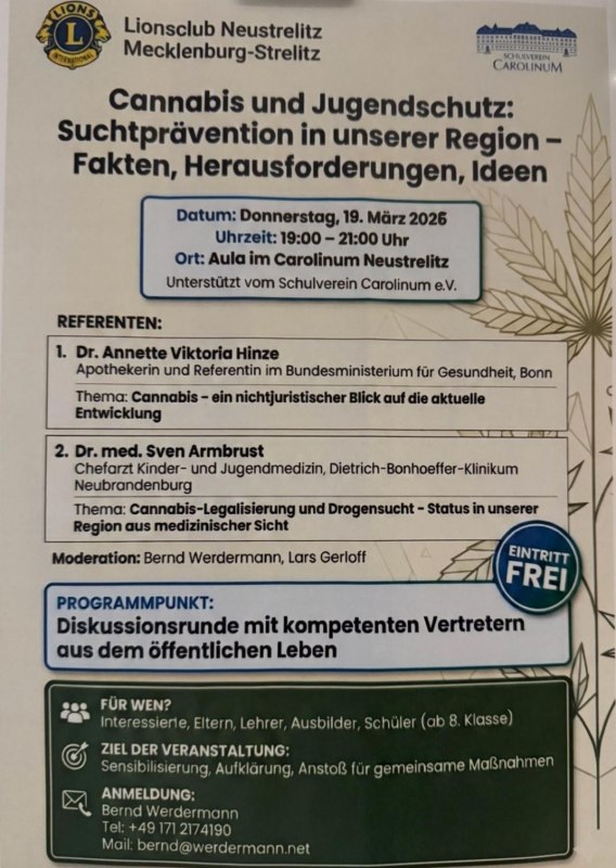 Cannabis und Jugendschutz: Suchtpr&auml;vention in der Region, &copy; Lions Club