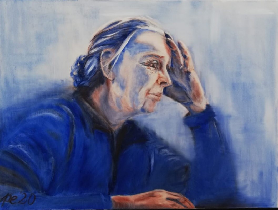 die blaue Frau // &copy; Petra Kraft / Reinhold Kraft