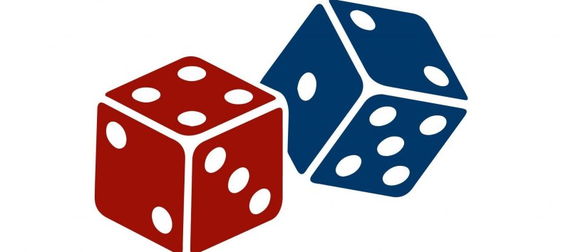 ein gezeichneter blauer und roter W&uuml;rfel // &copy; Stadtbibliothek Stralsund