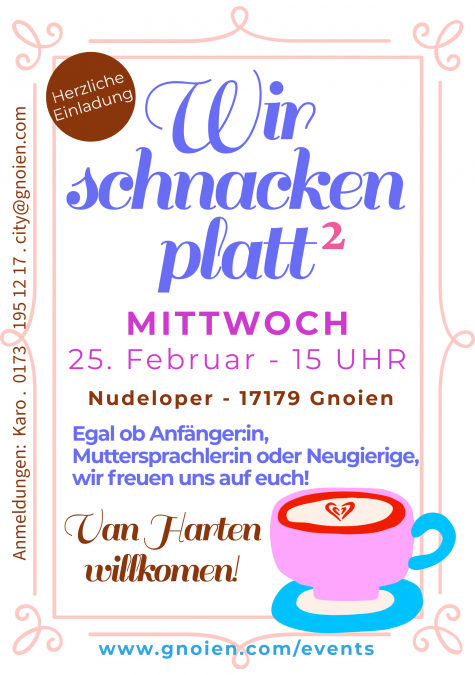 Wir treffen uns unkompliziert zum schnacken in Gnoien., &copy; Warbelstadt Gnoien