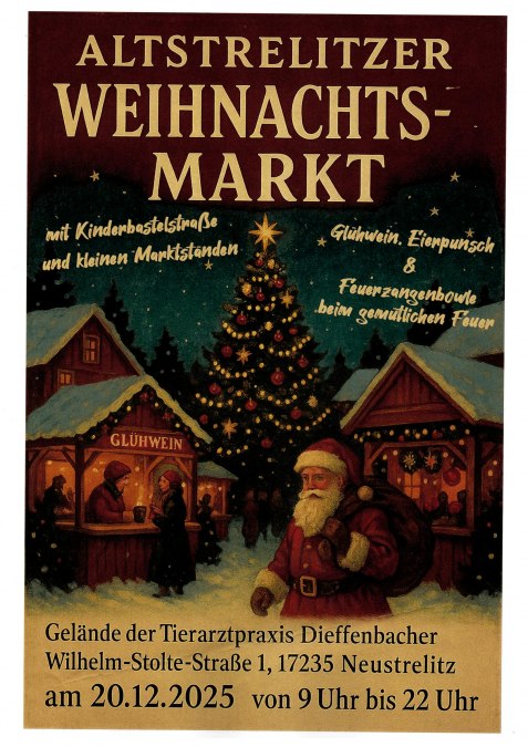 Alt Strelitz Kerstmarkt, © Tierarztpraxis Dieffenbacher Alt Strelitz Kerstmarkt, © Tierarztpraxis Dieffenbacher