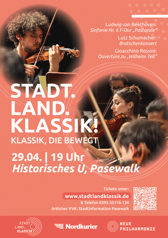 Klassiek concert van de tour "Stadt. Land. Klassiek! // &copy; 26_SLK_April_Plakat_A1_Pasewalk_Druck