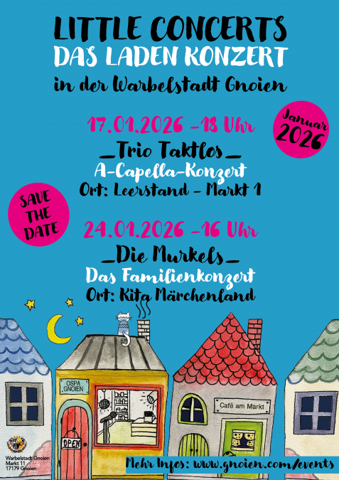 Flyer Laden Konzerte im Januar, &copy; Warbelstadt Gnoien