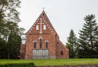 Der Ostgiebel der Kirche (Chorseite). // © Frank Burger Der Ostgiebel der Kirche (Chorseite). // © Frank Burger