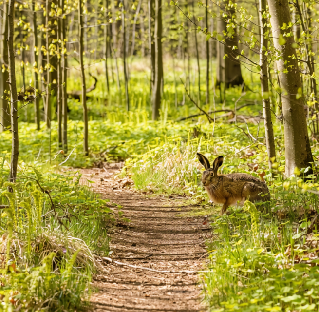 &raquo;Natur entdecken. Ostern erleben.&laquo; // &copy; Generiert mit Adobe Firefly