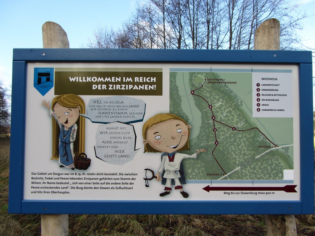 Eingangstafel Slawenpfad, &copy; M. Kiakua