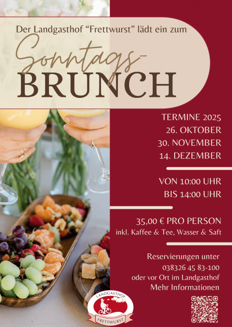 Brunch op Golfpark Strelasund Flyer met technische gegevens - twee handen met glaasjes oranjesap, fruit, kaas en worstspecialiteiten, © Golfpark Strelasund Brunch op Golfpark Strelasund Flyer met technische gegevens - twee handen met glaasjes oranjesap, fruit, kaas en worstspecialiteiten, © Golfpark Strelasund