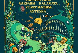 Festival Plakat. 25.07.2026. Doomstone Open Air. Kulturhof Letschow. Bees Made Honey In The Vein Tree, Oakfarm, Kalamata, Yeast Machine, Antenna // &copy; @doomed_creations