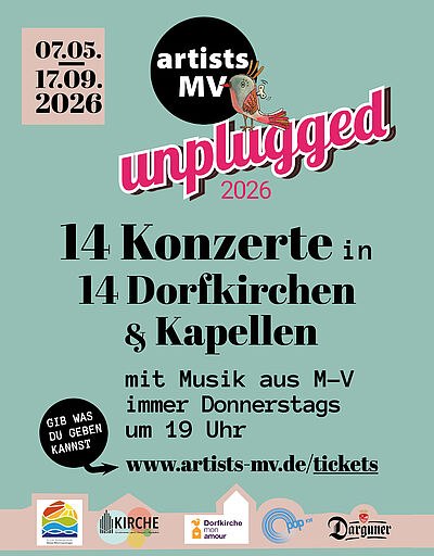 Ankündigungsposter zur unplugged Tour // © artists MV Ankündigungsposter zur unplugged Tour // © artists MV