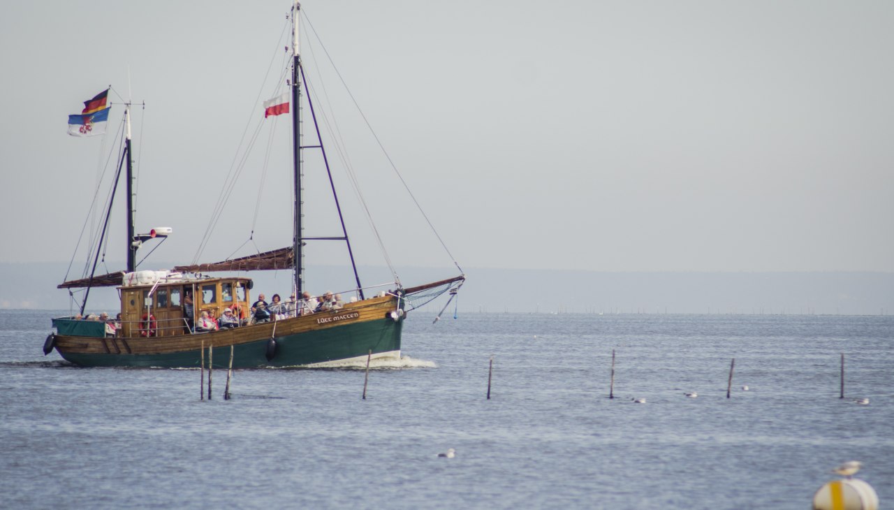 Veerverbinding in Altwarp naar Neuwarp en tochten op de Lagune van Szczecin, © tvv/philipp schulz Veerverbinding in Altwarp naar Neuwarp en tochten op de Lagune van Szczecin, © tvv/philipp schulz