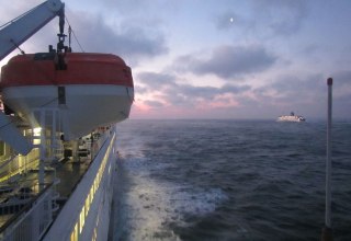 Begegnung der Scandlines Fähren Prins Joachim und Kronprins Frederik auf See // © Scandlines Begegnung der Scandlines Fähren Prins Joachim und Kronprins Frederik auf See // © Scandlines