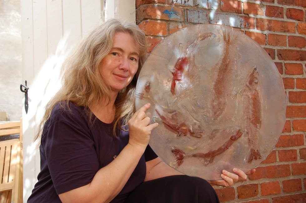 Ein beliebtes Motiv, das Ute Stender immer wieder anders in Szene setzt, sind Fische., © Gabriele Skorupski Ein beliebtes Motiv, das Ute Stender immer wieder anders in Szene setzt, sind Fische., © Gabriele Skorupski