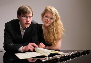 Meret Louisa Vogel (Fl&ouml;te) und Stefan M&ouml;bius (Klavier) // &copy; Matthias Ellinger