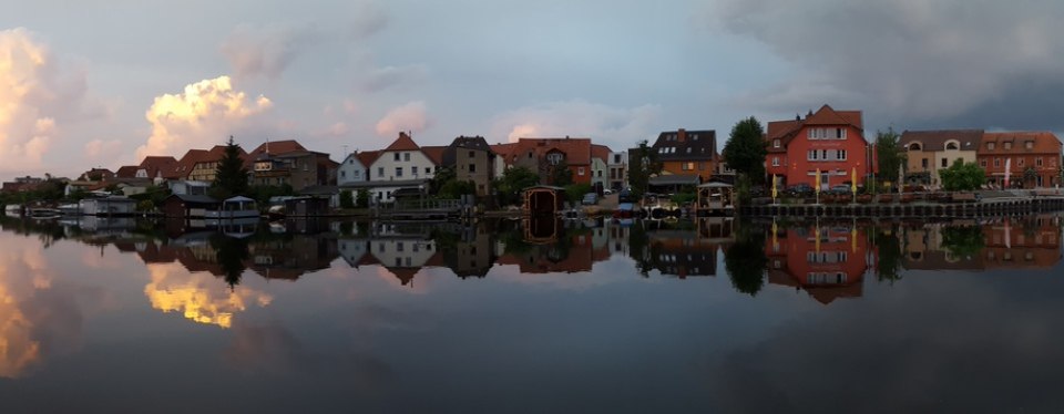 Aussicht auf die Malchower Altstadtinsel, © Pension am See Aussicht auf die Malchower Altstadtinsel, © Pension am See