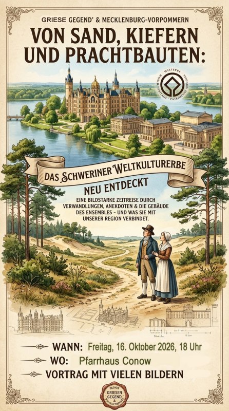 Weltkulturerbe Schwerin mit Blick auf die Griese Gegend // &copy; KI
