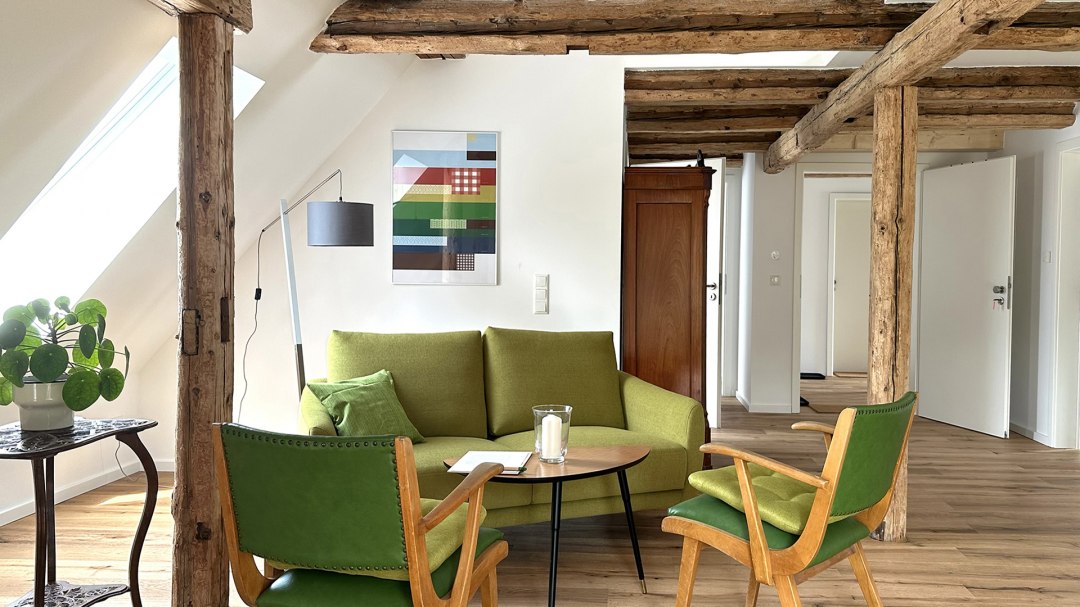 Ferienwohnung im Wohnhaus: Horst 2_ grün, OG, 60 qm für bis zu 5 Personen., © Silke Juchter Ferienwohnung im Wohnhaus: Horst 2_ grün, OG, 60 qm für bis zu 5 Personen., © Silke Juchter