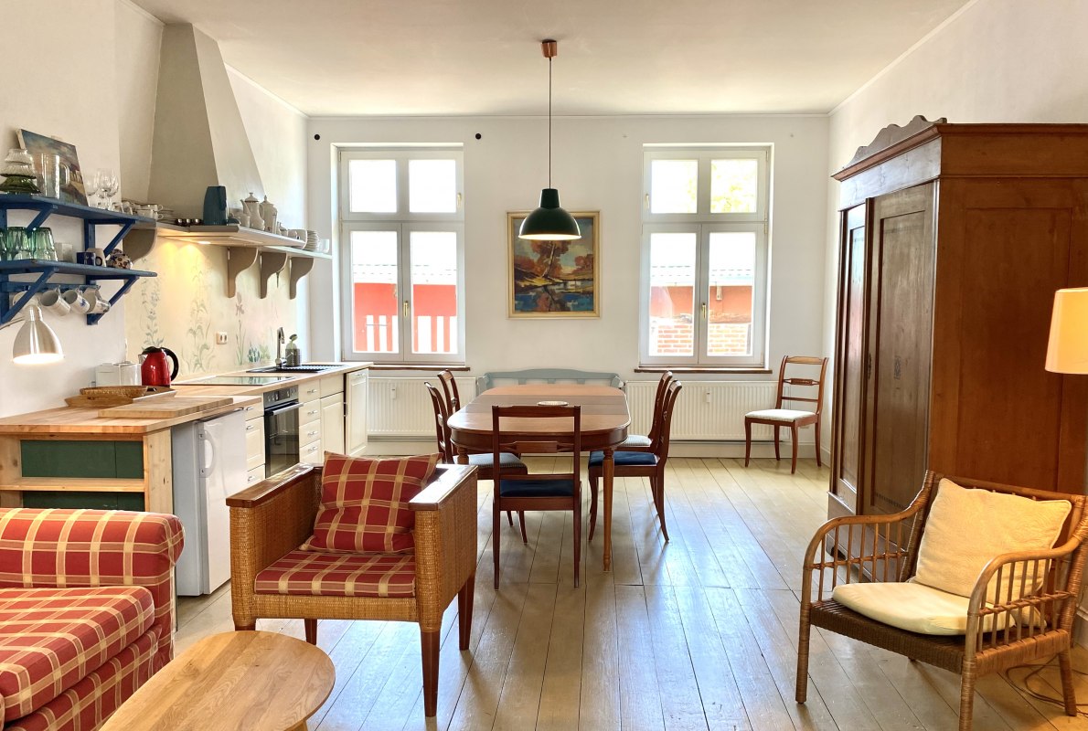 Gemütliche Ferienwohnung im Erdgeschoss des Herrenhauses // © Herrenhaus Roggow Gemütliche Ferienwohnung im Erdgeschoss des Herrenhauses // © Herrenhaus Roggow