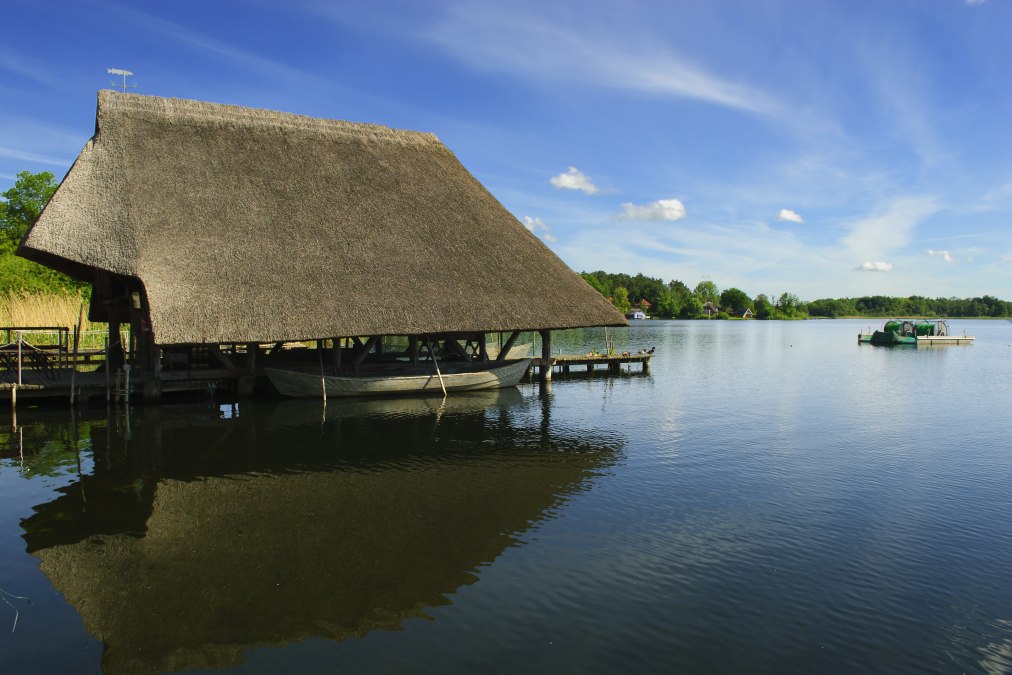 Fischerh&uuml;den im historischen Fischereihof, &copy; Frank Eilrich