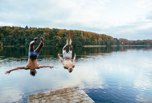 Zwemmen in de Grote Luzin in het Feldberg merengebied