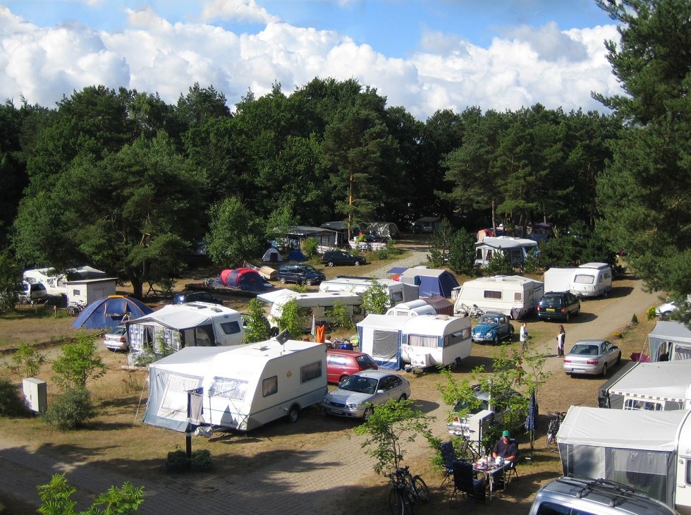 Blick auf den Campingplatz, © Campingplatz Am Sandfeld Blick auf den Campingplatz, © Campingplatz Am Sandfeld