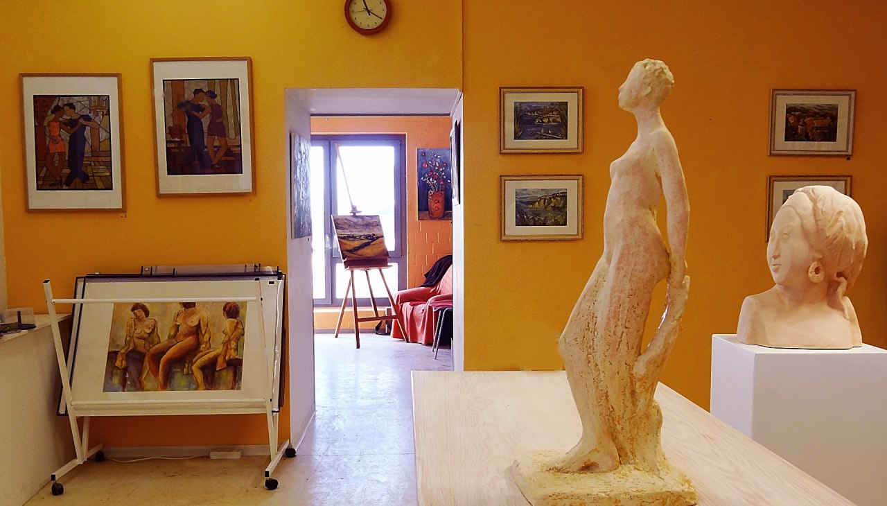 Galerie und Atelier liegen nebeneinander, © Christine Radecke Galerie und Atelier liegen nebeneinander, © Christine Radecke