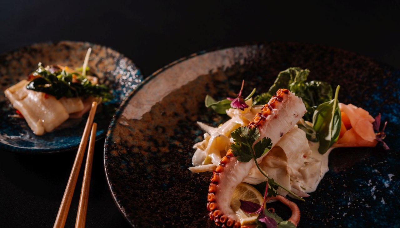 Calamari vs. pulpo - en op het bord!, © THE GRAND Ahrenshoop Calamari vs. pulpo - en op het bord!, © THE GRAND Ahrenshoop