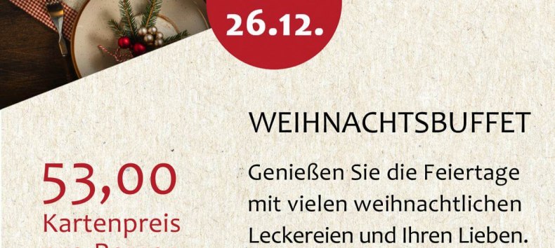 Flyer Weihnachtsbuffet im Golfpark Strelasund, © Golfpark Strelasund Flyer Weihnachtsbuffet im Golfpark Strelasund, © Golfpark Strelasund