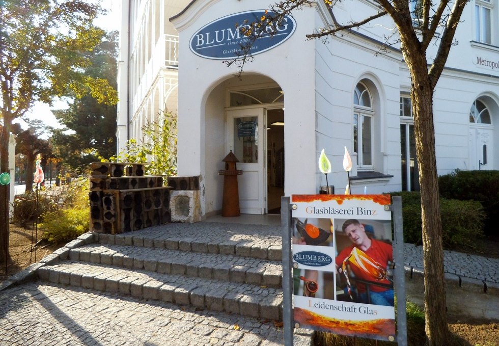 Blumberg Glasbläserei Binz - Eingang -, © Tourismuszentrale Rügen