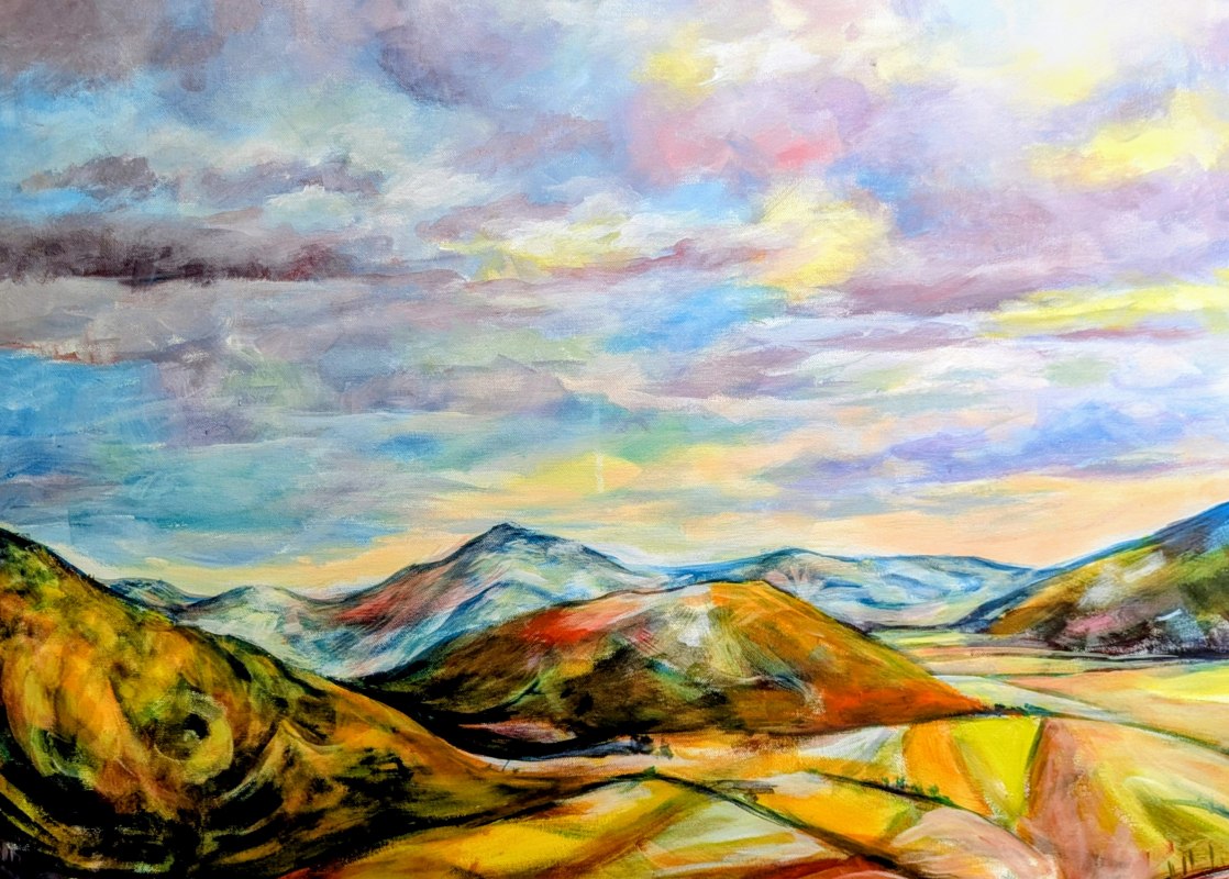 Bergwelten, Acryl, 60 x 80 x 4 // © Boss, Grit Bergwelten, Acryl, 60 x 80 x 4 // © Boss, Grit