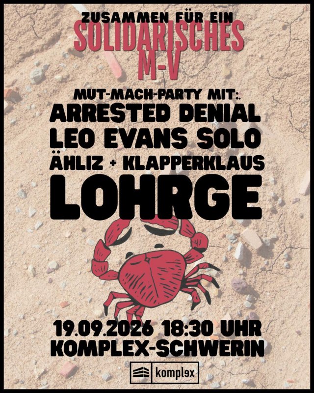 Titelbild mit Bands // © Komplex Schwerin Titelbild mit Bands // © Komplex Schwerin