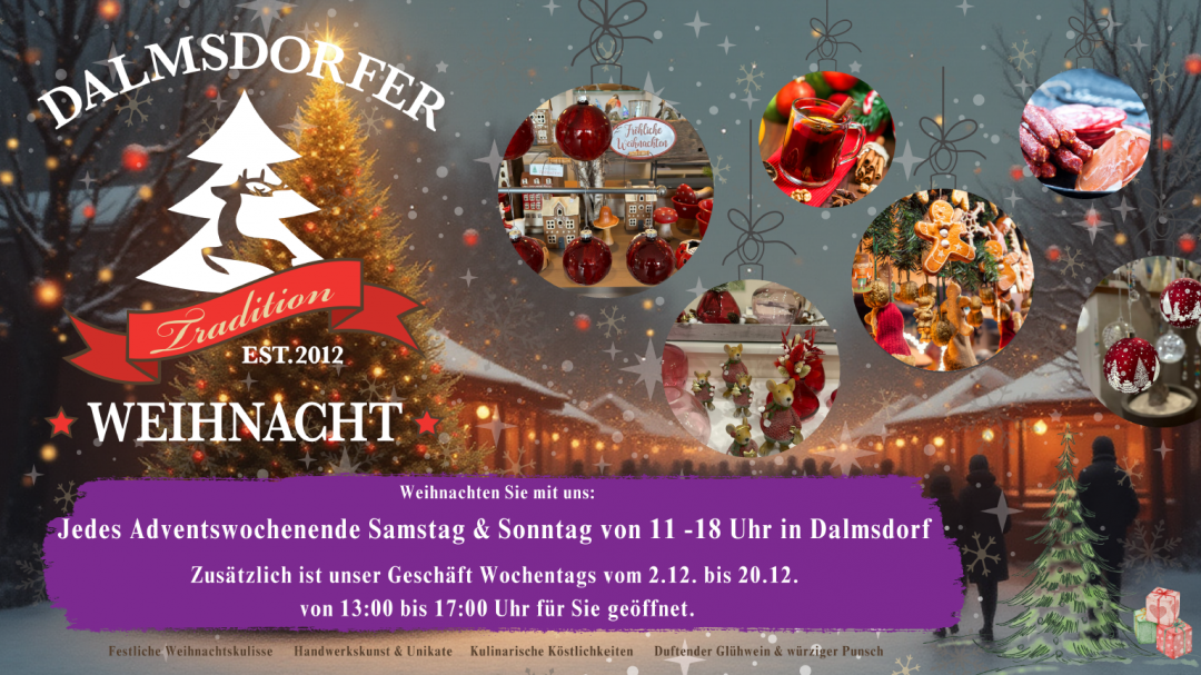 Dalmsdorfer Weihnacht, © Glasmanufaktur Dalmsdorf Dalmsdorfer Weihnacht, © Glasmanufaktur Dalmsdorf