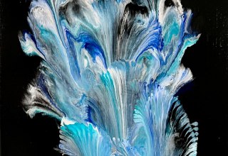 Acryl-Pouring Technik; Leinwand / Keilrahmen; Format 30x40cm, © MV-Kunst Galerie, Wolfgang Hube Acryl-Pouring Technik; Leinwand / Keilrahmen; Format 30x40cm, © MV-Kunst Galerie, Wolfgang Hube