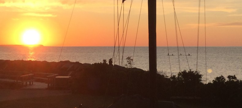 Die Sonne geht in der Ostsee unter. // © Touristik Lohme Die Sonne geht in der Ostsee unter. // © Touristik Lohme